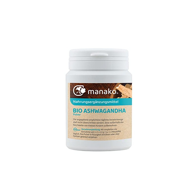 Manako Organic Ashwaganda Powder 100 g Tub