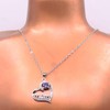 UEUC I LOVE YOU Mom Love Heart Necklace,925 Sterling Silver