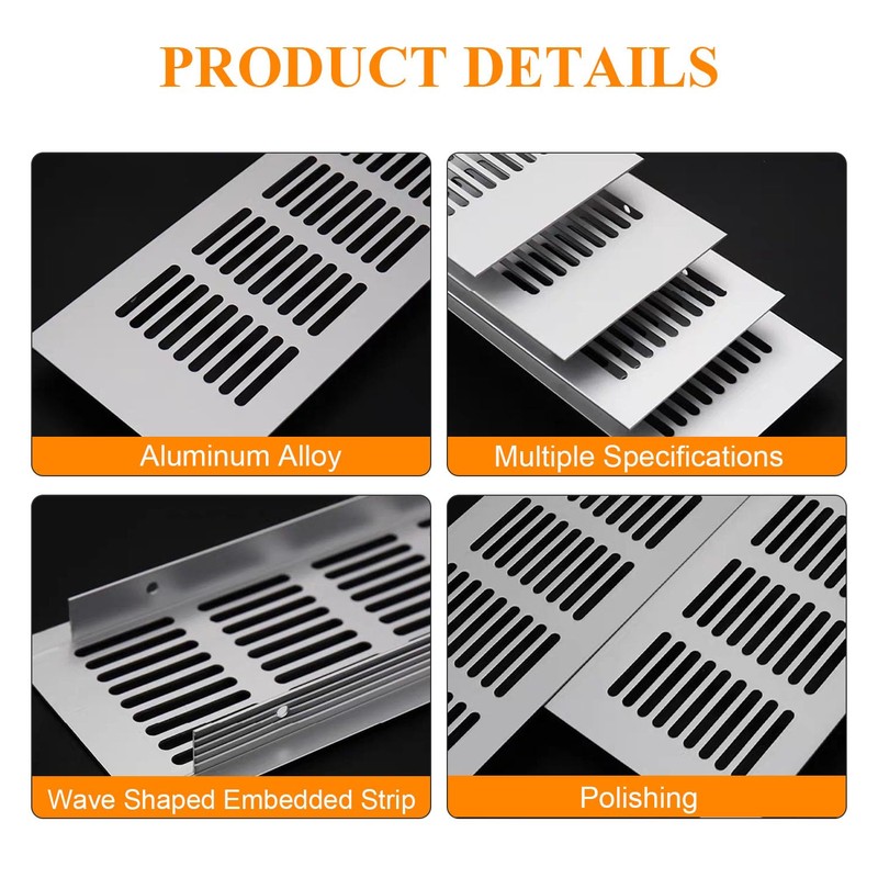 Heyiarbeit - Rejilla de ventilación cuadrada de aleación de aluminio