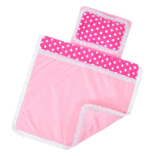 KOMBIUDA Miniature Bedding for Dollhouses 4pc Mini Blanket Crib Pillow