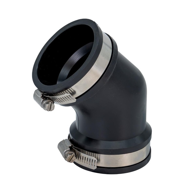 Fernco Qwik Ell 2 in. Hub 45-Degree Flexible PVC Elbow