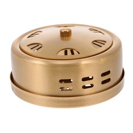 OATIPHO 1Pc Copper Moxa Box Holder for Moxibustion Therapy Durable Moxa Stick Container with Closed Recirculated Design for Focused Heat for Relaxation Care Golden