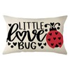 Ogiselestyle Valentine Little Love Bug Ladybug Throw Pillow Cover, 12