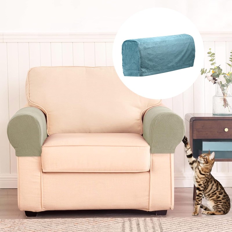 sourcing map 2pcs Stretch Armrest Covers, Couch Arm Covers with