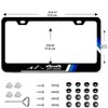 2Pack Tri-Color Stainless Steel License Plate Frames Holder with Screw