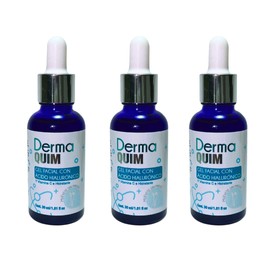 DERMAQUIM - Potente Anti Edad con Ácido Hialurónico, Colágeno, Vitamina C, Vitamina E, Sábila, Elastina y Alantoina - Facial 90ml, Previene y Reduce Arrugas, Líneas de Expresión y Manchas.