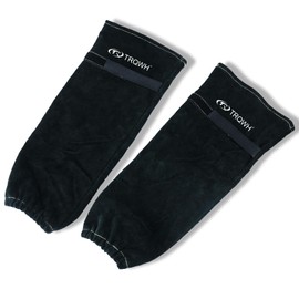 TRQWH Leather Welding Sleeves for Men and Women 18.5" Heat Flame Resistant Arm Protection for Welding Work Gardening Sleeves