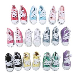 Doll Canvas Shoes 10 Pairs for 23.6in Ball Joint Dolls, Assorted Colors, Anti Slip Lining, Durable Material, Designed for Salon Dolls