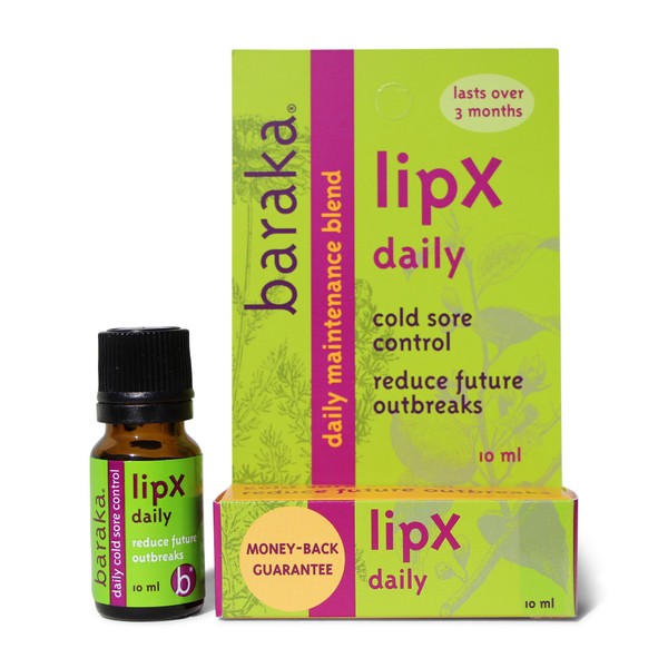 Baraka LipX Daily - Fast Acting Organic All Natural for Outbreak and Fever Blister for Daily Use with Essential Oils