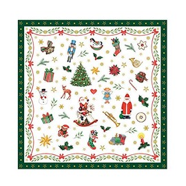 Ambiente Christmas Napkin 33 Centimeter Pack of 20 Christmas All Over (Green)