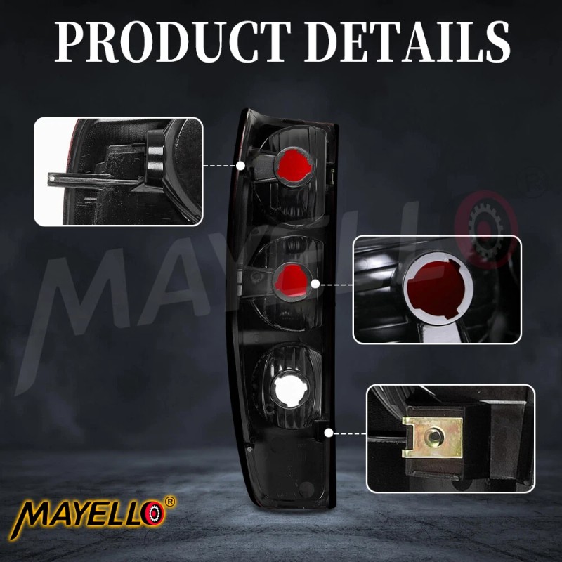 fuknight Pair Black Smoke For 2004-2012 Chevy Colorado GMC Canyon