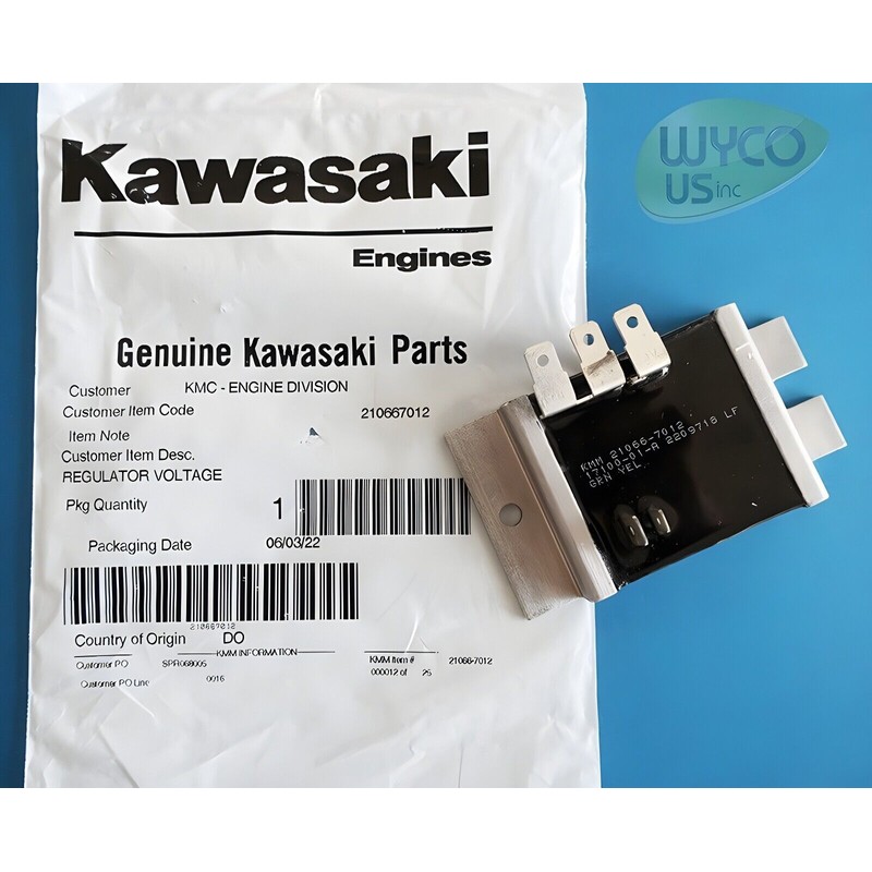 Kawasaki OEM VOLTAGE REGULATOR, FOR JOHN DEERE 757 W/ KAWASAKI