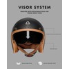 TRIANGLE 3/4 Motorcycle Helmet,Retro Vespa Open Face Adults Helmets with