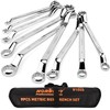 HORUSDY 9-Pece Metric Offset Box Wrench Set with Rolling Pouch,