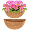Y&M 16 Inch Pre-Formed Half Round Coco Fiber Hanging Basket