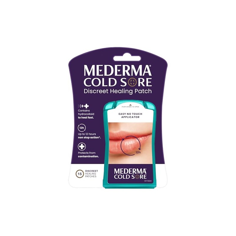 Mederma Parche curativo discreto para dolor labial (15 unidades)