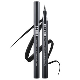 COSNORI Superproof Brush Eyeliner 01 Black - 24h Pen Eyeliner – Super Slim Lasting Liquid Eye Liner - Smudge, Budge Resistant Wear – Allergen Free 0.02 fl.oz.