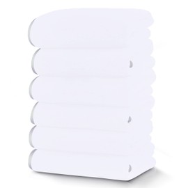 TENSTARS Silk Hemming Hand Towels for Bathroom - Quick Drying - Ultra Soft Microfiber Absorbent Towel for Bath Fitness, Gym, Shower, Hotel, and Spa - 16x28 Inch | Set of 6, White