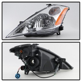 ACANII - For [Halogen Model] 2003-2007 Nissan Murano Chrome Housing Headlights Headlamps Pair Driver + Passenger Side