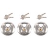 iapyx 3-Piece Set Discus Lock 70mm Diameter Padlock Lock Safety