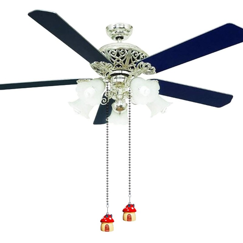 Hyamass 12 inch Ceiling Fan Pull Chain Extension Mushroom House