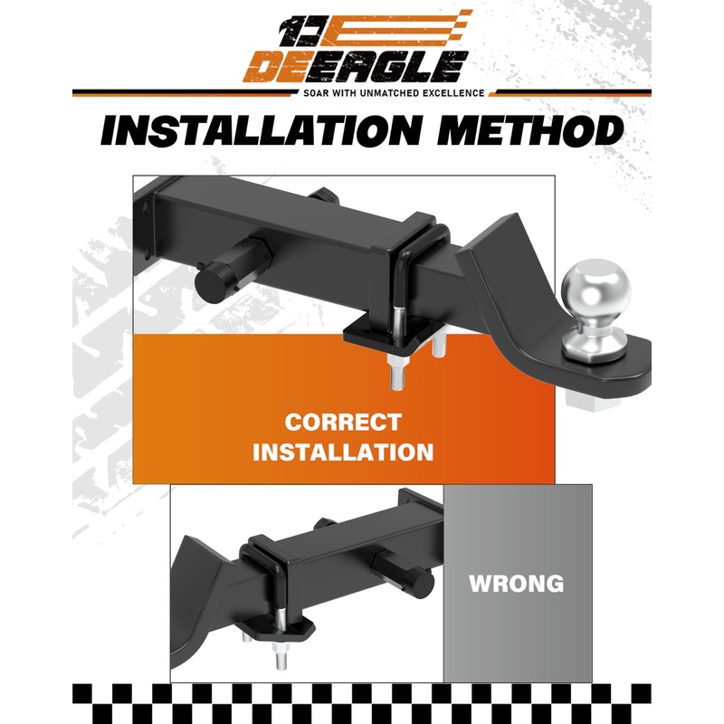 DEEAGLE Anti Rattle Hitch Pin Kit, Include 2”Hitch Tightener, 5/8”Dia