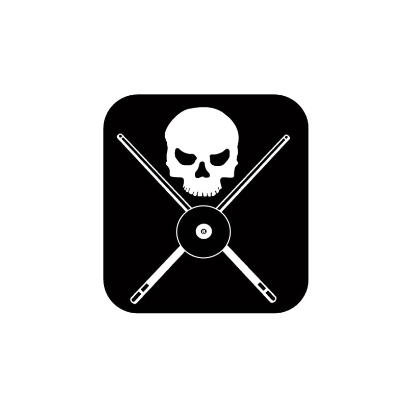 Pool Set Skull Boy Crossbones TP 561 vinyl 6" Decal