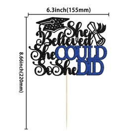 1 pieza de decoración para tartas con tapa de graduación con purpurina, para clase de 2023, decoración para tartas de graduación de 2023, color negro