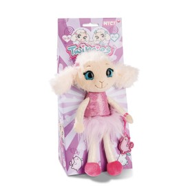 NICI 45886 Twinsies Li-SI Plush Doll 25 cm in Beautiful Gift Box - Sheep Plush Toy for Girls & Boys - Fluffy Stuffed Toy for Cuddling, Playing, Styling & Collecting, Beige