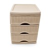 3 Drawers Plastic Desktop Storage Unit with Drawers, Stationary Arts