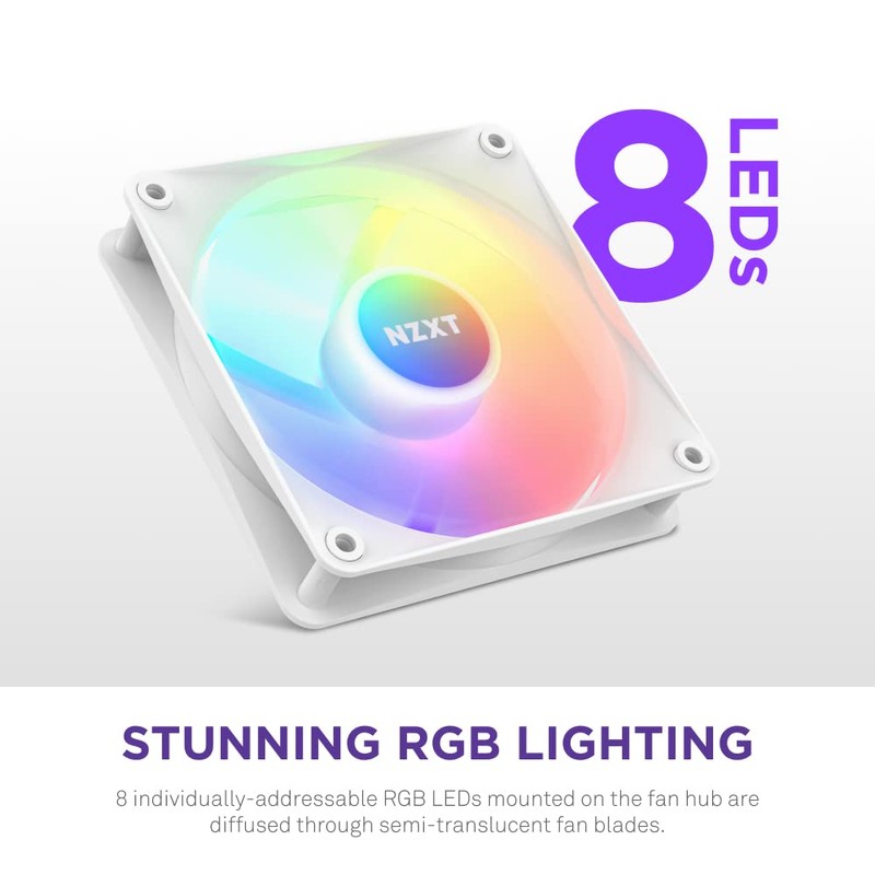 NZXT F120 RGB CORE [White] PC Case Fan RF-C12SF-W1 FN1920
