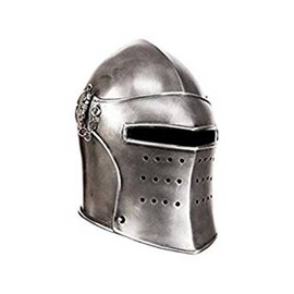 THOR INSTRUMENTS Visored Bascinet Medieval Helmet Armour Metallic One Size Rustic Vintage Home Decor Gifts