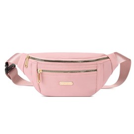 JDYYICZ Crossbody Belt Bag with Adjustable Strap - Fashion Waterproof Waist Packs for Workout Running Traveling Hiking (Pink)