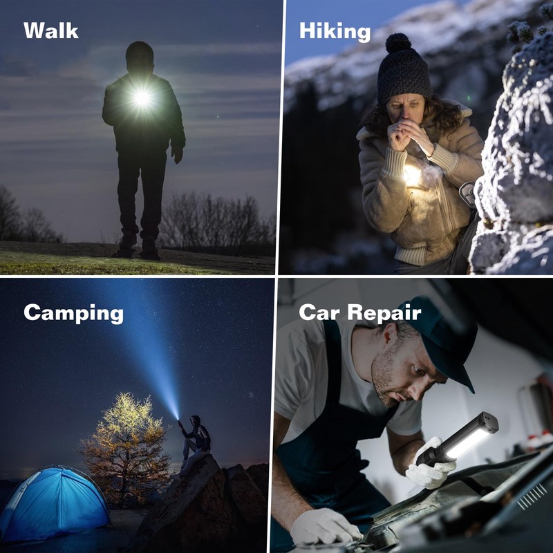 2 Pack LED Rechargeable Flashlight - 20000 Lumens Super Bright