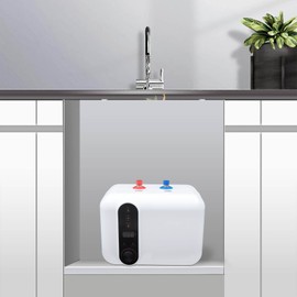 YUNLAIGOTOP Electric Hot Water Heater, 1.5KW 110V Small Compact Tank Storage with Adjustable, Kitchen Instant Under Sink Counter Cupboard for Kitchens/Wet Bars/Schools/Boats/RV(10L/2.6gal)