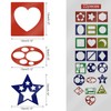 MWOOT Pack of 22 Stencils, Drawing, Plastic, Reusable, Geometric Shapes,