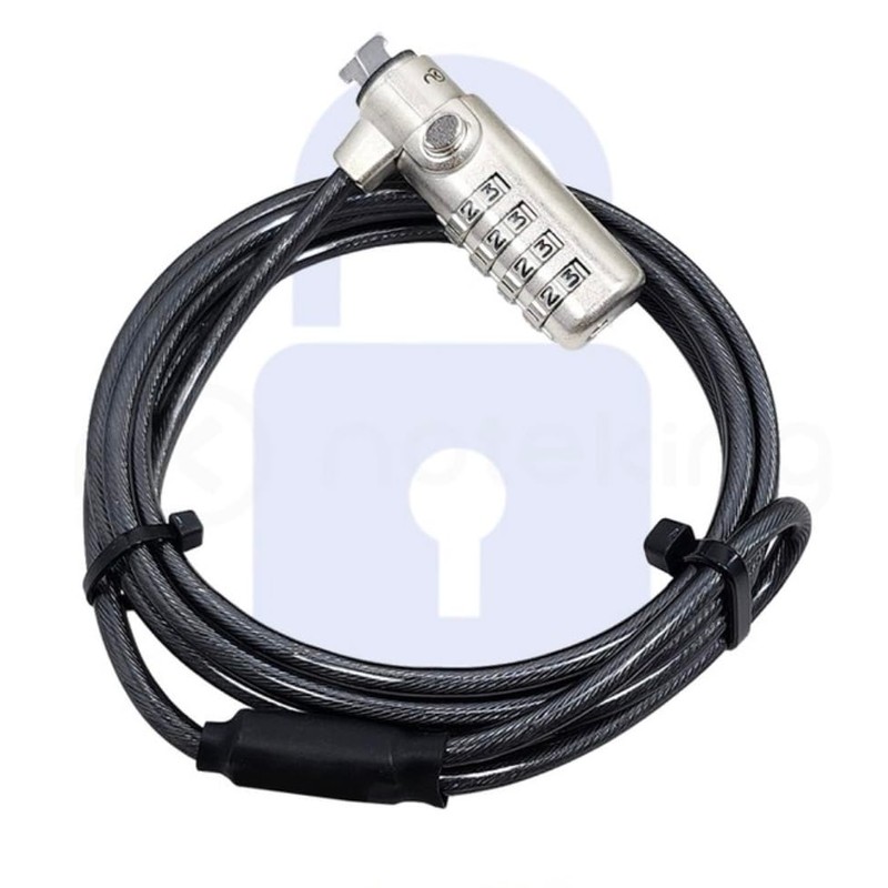 Noteking Nano Slot Security Cable Lock, 4-Digit Combination, 1.8m Steel