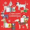 Caltime Traditional Santa Paws Dogs Advent Calendar 23 cm x
