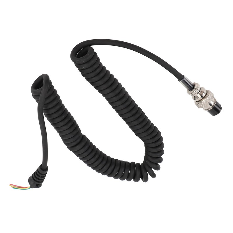 8Pin Speaker Mic Cable Radio Hand Microphone Coiled Cord Replacement
