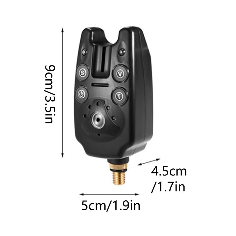 Fishing Bite Alarm, 2 Pack Bite Alarm with LED Indicator,