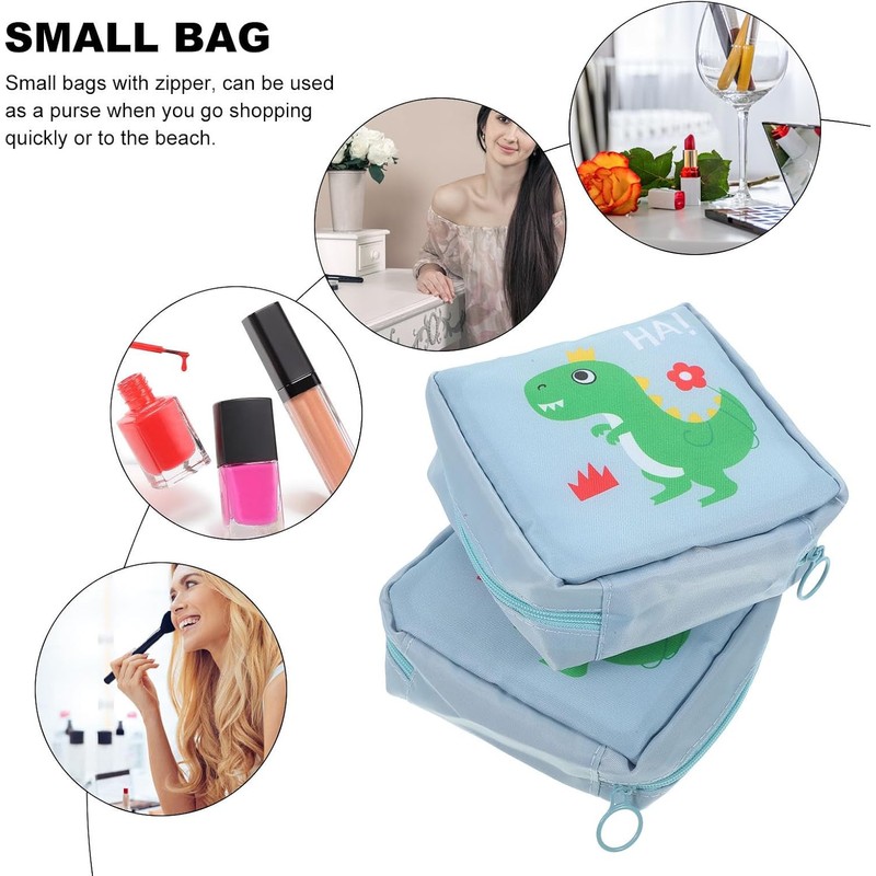 2 Piezas Bolsa de Almacenamiento de Toallas Sanitarias Mini Portátil