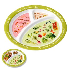 GYTFOG Portion Control Plates, Portion Control Plate for Balanced Eating, Divided Plate Measuring, Healthy Portion Control, Perfect for Balanced Eating and Diet Management