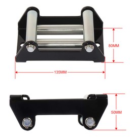 AUTOMUTO 4PCS 3000 LBS Steel Wire Rope Roller Fairlead 4-1/4" Perfect fit for ATV UTV Winch