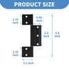 BANLIN 3Pack Screen Door Hinges Black Aluminum 1/8 inch Grooved