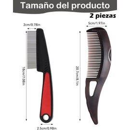 2 Piezas Peine Para Piojos, Scalp Brush, Piojos, Cepillo Para Cuero Cabelludo, Eliminación Efectiva De Caspa e Impurezas, Muy Adecuada Para Viajes o Uso Doméstico