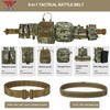 YAKEDA Tactical Battle Belts 8-in-1 Molle Hunting Belt Fishing Game