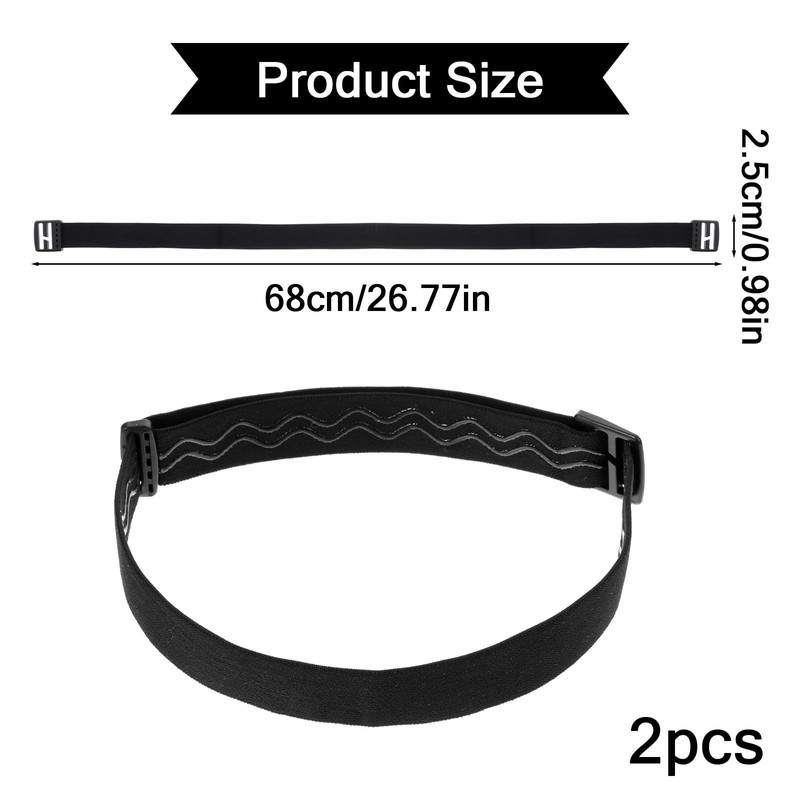 GEEHUA Pack of 2 Elastic Headlamp Band, Adjustable Replacement Holder