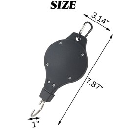 YOOHUA 4PCS Plant Pulley Retractable Hanger with 4PCS Ceiling Hooks Adjustable Heavy Duty Plant Flower Baskets Hooks Hanging for Hanging Baskets& Bird Feeder in Different Height Lower and Raise