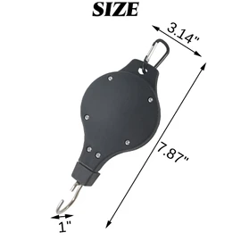YOOHUA 4PCS Plant Pulley Retractable Hanger with 4PCS Ceiling Hooks Adjustable Heavy Duty Plant Flower Baskets Hooks Hanging for Hanging Baskets& Bird Feeder in Different Height Lower and Raise