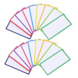 Gatuida 27pcs Magnetic Dry Erase Labels Real Reusable Tags for Classroom Home Office Garage Refrigerator Writable Erasable Colored Border Design